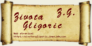 Života Gligorić vizit kartica